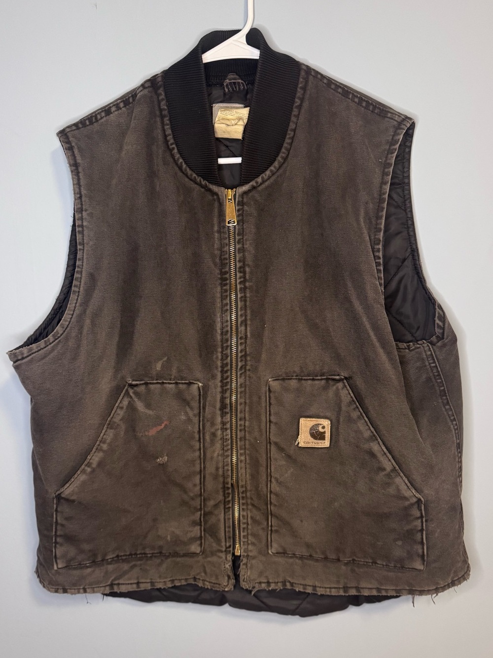 Vintage Carhartt V02 ONX Arctic Quilt Lined Vest XL USA Made Union Black RARE